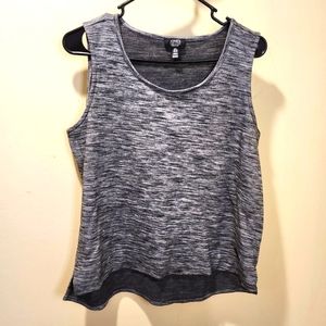 Jones New York women's gray high Low  tank top size L